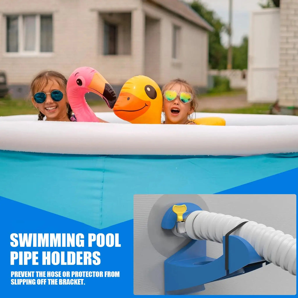 3PCS Anti-Slip Pool Hose Bracket, Leak-Proof Pipe Holder Clips, Heavy-Duty Tube Fastener for Garden Farm Beach Pool Outdoor Use Vue