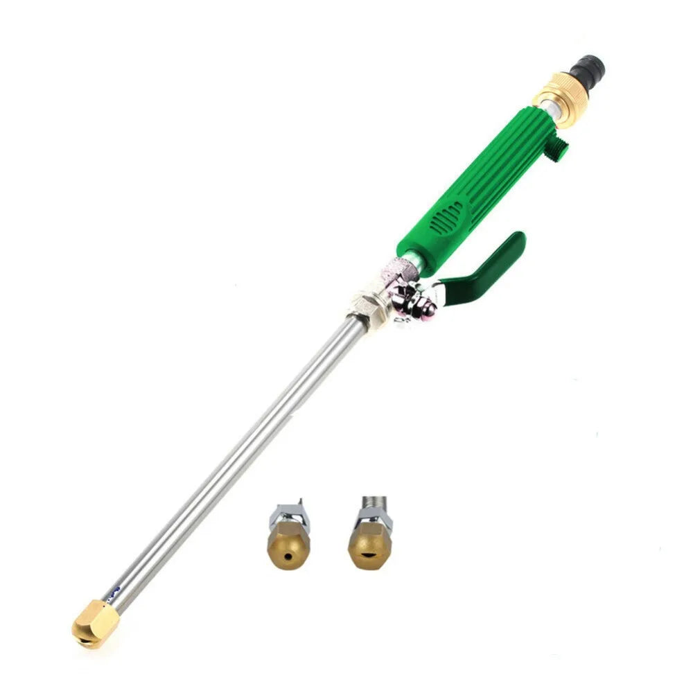 High Pressure Pressure Washer Wand Copper Nozzle Adjustable Garden Hose Nozzle Ergonomic Handle Extendable Water Spray Lance Vue Style A Green