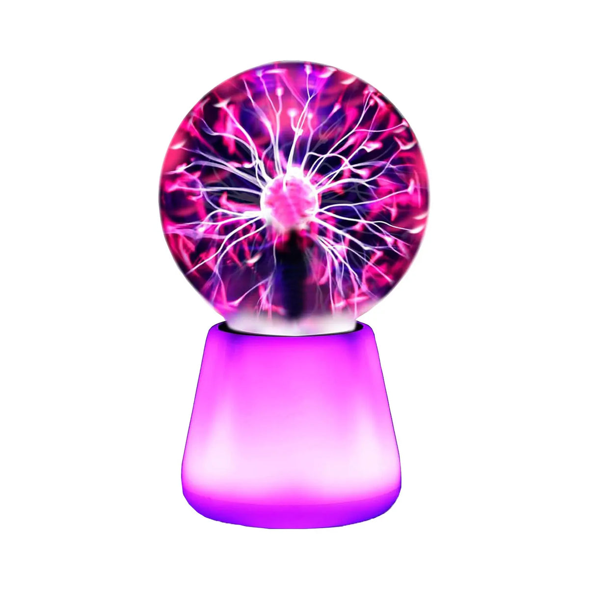 Plasma Ball Lamp Interactive Touch Lightning Globe 3 Inch Fun Lamp USB Powered 7 Color Changing Lights Mood Lighting Party Prop Vue 1PCS