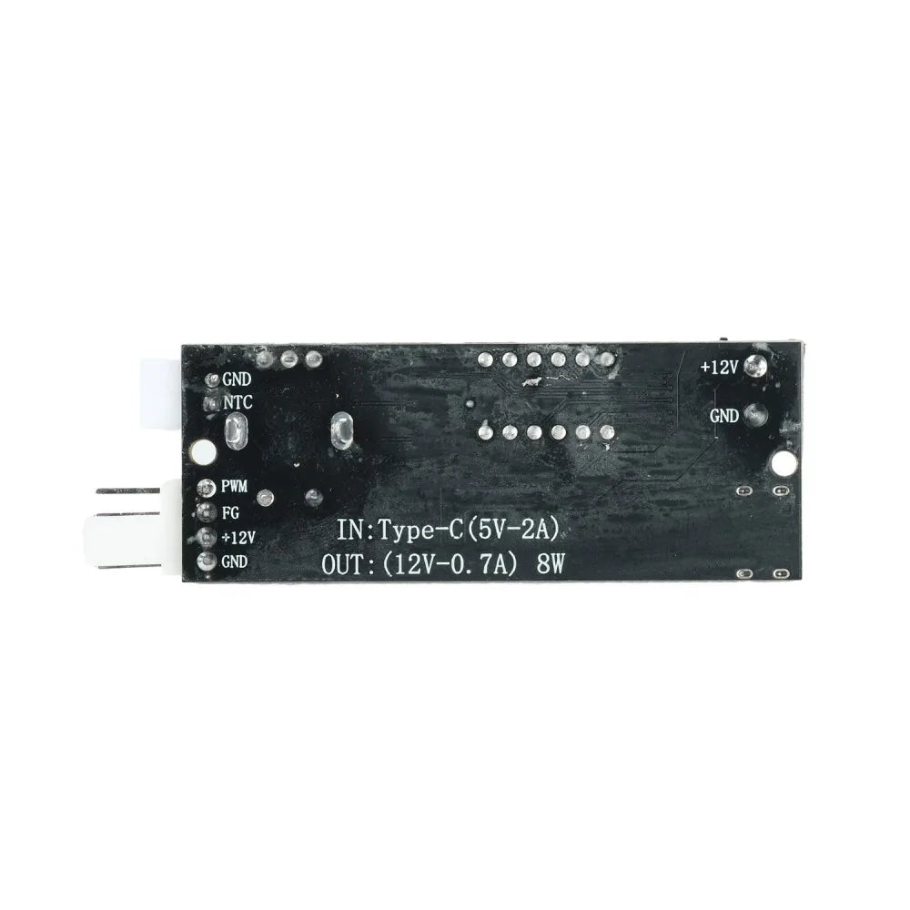 5V/12V 4Pin PWM Fan Speed Controller Smart Temp Control Module Type-C Digital Temp RPM NTC Probe PC Aquarium Greenhouse Cooling Vue