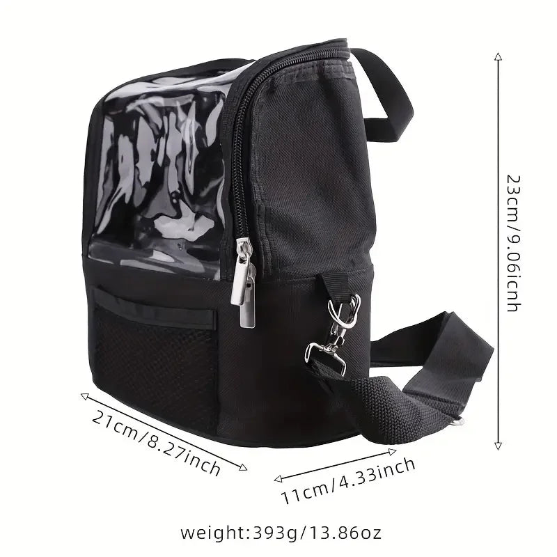 Large Capatity Makeup Brushes Storage Bag with Adjustable Strap and Dividers Stand-up Cosmetic Bag Makeup Artist Brushes Case Vue