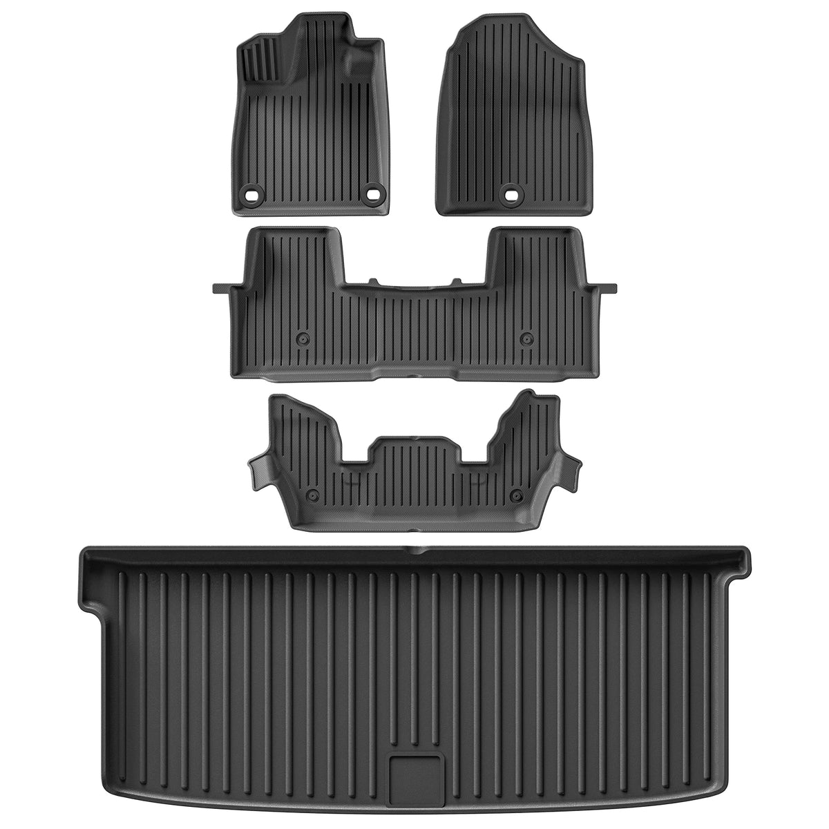 for Honda Pilot 2023 2024 TPE 3D Car Floor Mats Cargo Liner Trunk Pad Black Left Hand Drive Vue 23Pilot FM 5P