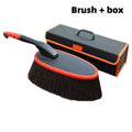 1pcs Scalable Rotating Wax Brush Car Dust Duster Car Dust Dust-removing Car-washing Mop Brush Cleaning Tool Vue Brown-1set