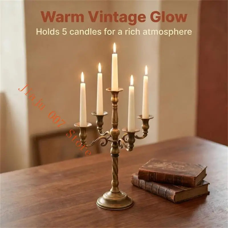 5-Arm Candelabra Taper Candle Holder Stand | Wedding Centerpiece Candelabra Candle Holder Vue