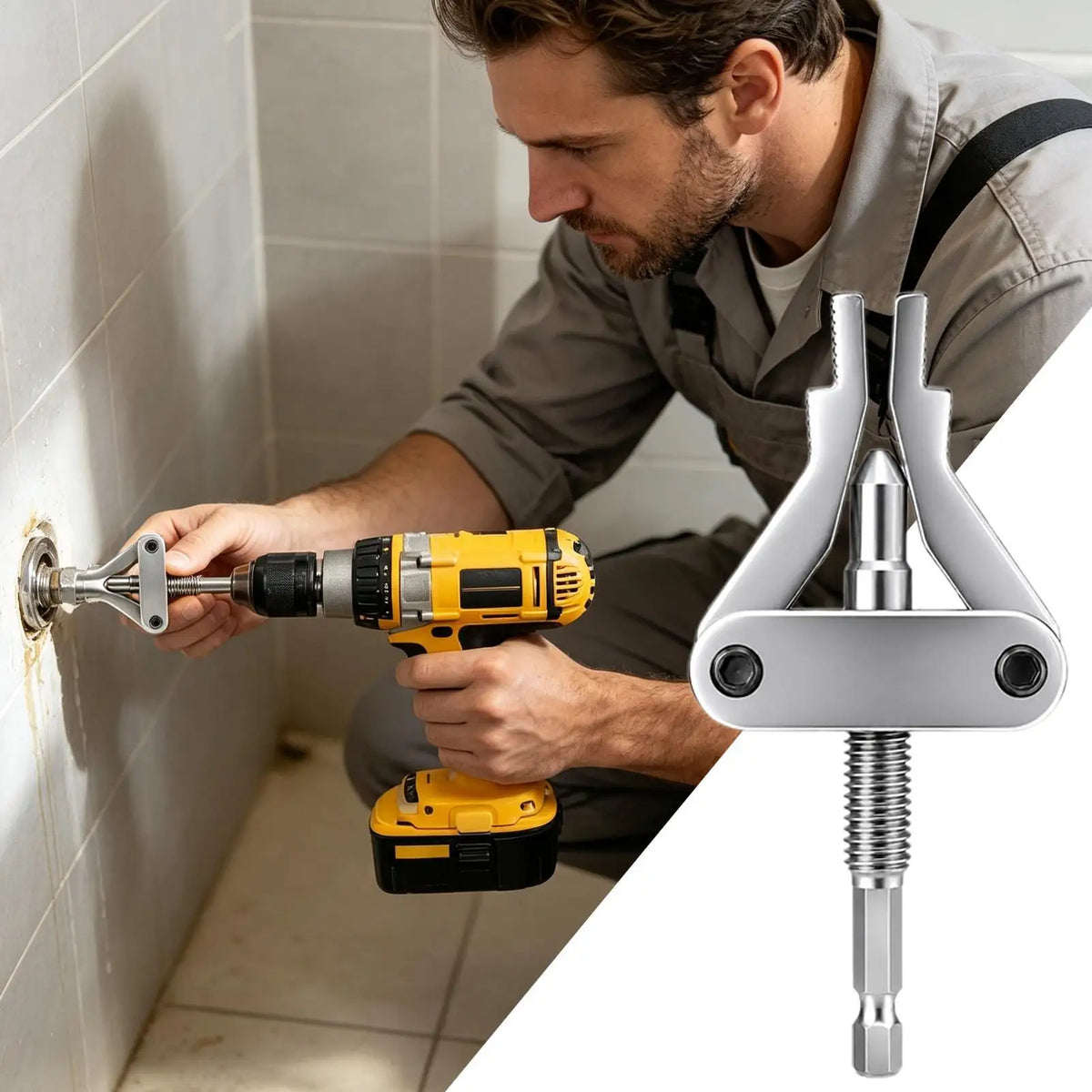 Faucet Angle Valve Wire Extractor Steel Hex Shank Broken Extractor for Drill Wrench Kitchen Bathroom Plumbing Repair Tool Vue