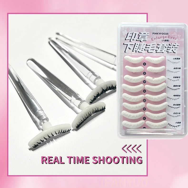 Lower Eyelash Stamp European Cat Eye Make Up Natural False Lash Line Stamping Aid Tools One Stamp Molding Silicone Eyeliner Seal Vue