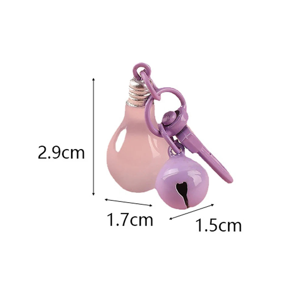 7PCS Noctilucent Mini Light Bulb Car Key Chain For Women Bag Pendant Cute Luminous Tortoise Key Chains Girl Friend DIYGift Vue