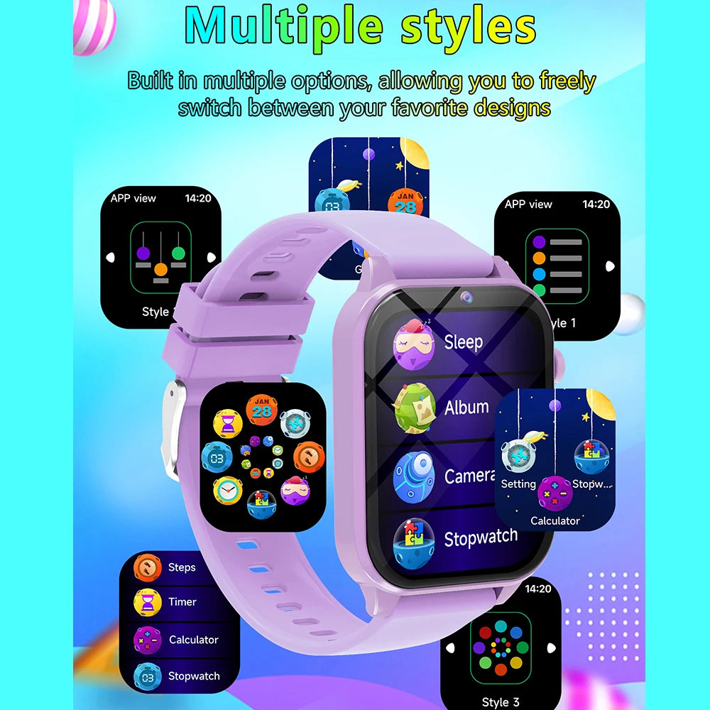 New Smart Watch Kids Toys 18 Games Sleep Monitoring Alarm Clock Calculator Steps Children Smartwatch Camera Boys Girls Gifts Vue