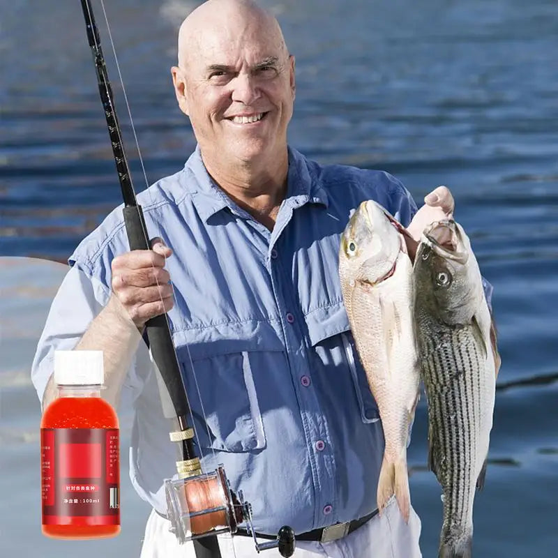 Red Worm Fishing Bait Additive Liquid Concentrate 60ml/100ml Fishing Bait Additive Vue