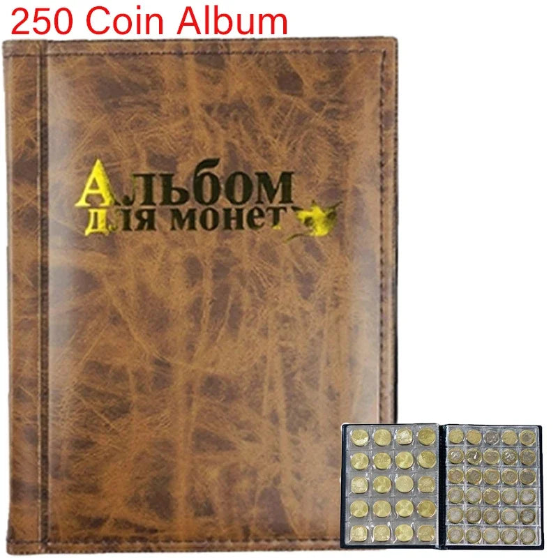 250Embedded Storage Binder Stamp Collector's Book Coin Collector's Book Stamp and Coin Storage Book Peaceful Dove Double Russian Vue