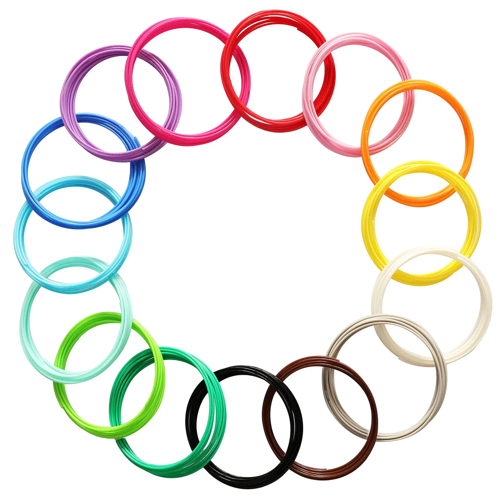 Colored PLA Filament for 3D Pen Printing 32 Colors 25M 30M 36M 50M 100M 200M Safe Plastic Refill for 3D Children's Printing Pen Vue