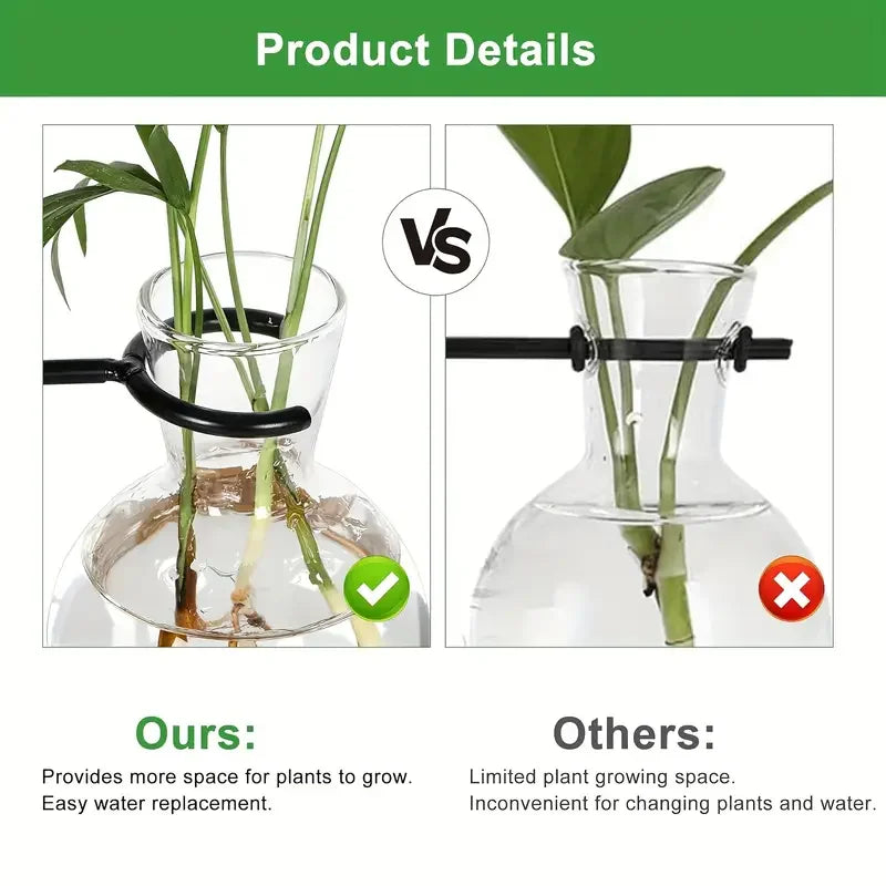 Hydroponic Plant Glass Vase, Modern Desktop Plant Terrarium Planter Bulb Water Planting Propagation Planters Hydroponics Plants Vue