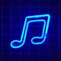 Musical Notes LED Neon Sign USB/Battery Powered LED Light for Bedroom Room Decoration Gift Night Light Decoration Party Holiday Vue blue China Mainland