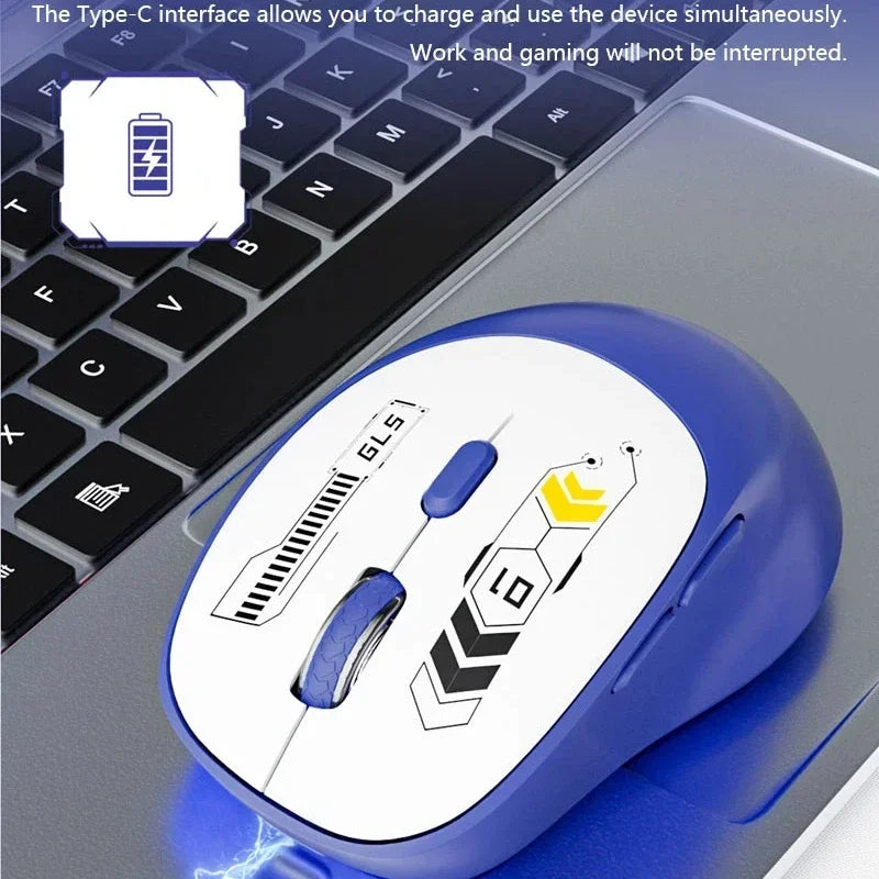 Lenovo 2.4G Wireless Bluetooth Mouse Dual Mode Rechargeable Ergonomic Office Gaming Portable Mice For iPad PC Laptop Mouse Vue