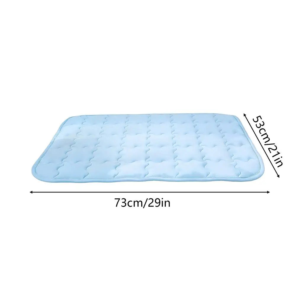 53x73cm/58x89cm Dog Cooling Mat Non Slip Sleeping Pad Large Cooling Bed for Dogs for Indoor Outdoor Home Balcony Travel Camping Vue M 1