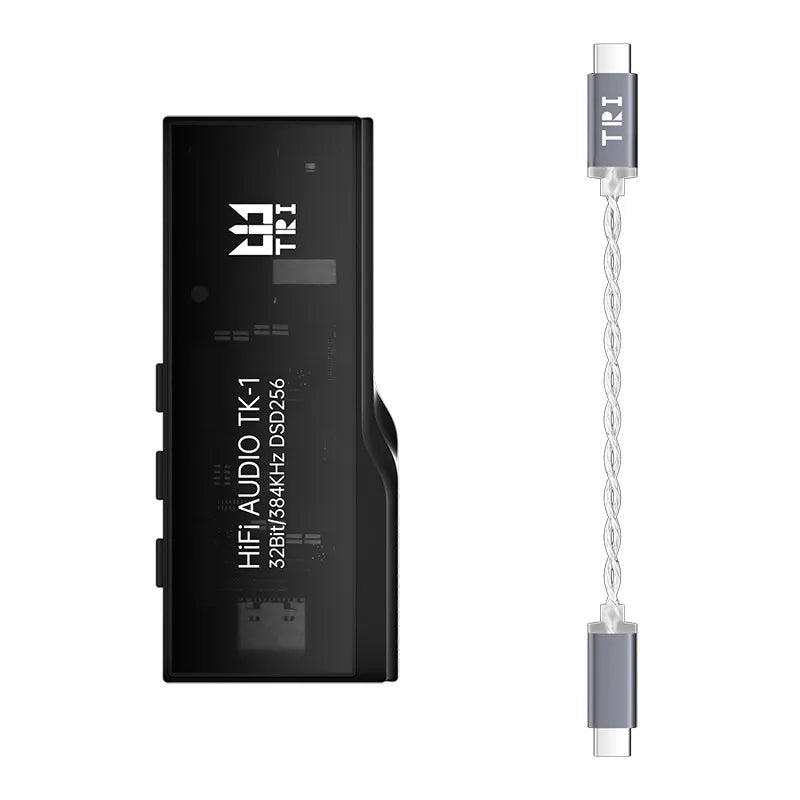 TRI TK1 Third Eye Portable DAC Headphone Amp – Dual CS43131 Portable DAC Amplifier Vue Black TYPE-C