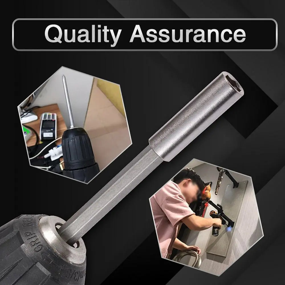 Connect 1/4" For Screw Bit Extension Screwdriver Hex Shank Drill Bit Holder Rod Socket Extender Vue