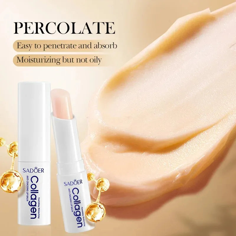 Collagen Lip Balm - Moisturizing and Anti-Cracking, Nourishing and Hydrating in Winter, Improving Chapped Lips, Brightening and Repairing Lip Care Vue