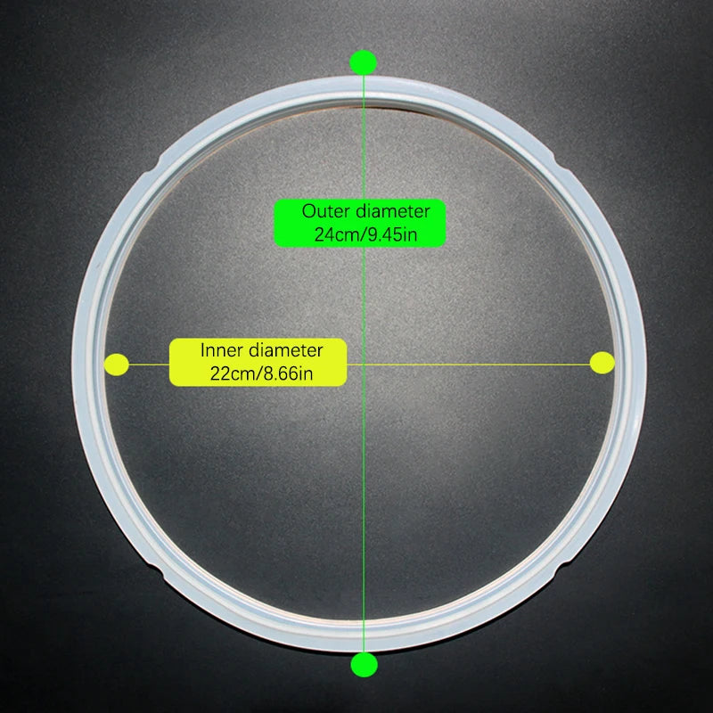 1PCS 18/20/22/24cm Silicone Rubber Gasket Cooker Lid Sealing Ring Electric Pressure Cooker Replacement for 2-6L Cooker Gaskets Vue 24CM