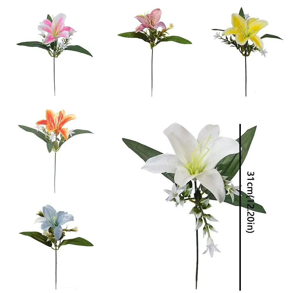 Centerpiece Plastic Artificial Flower Branch Real Touch Handmade Wedding Bouquets DIY Craft Simulated Flower Home Decor Vue