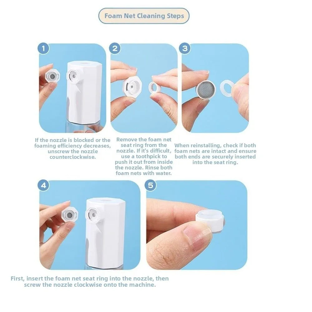 Automatic Foaming Soap Dispenser Refillable 300ML Foam Hand Dispenser Rechargeable Foaming Artifact Electric Foam Dispenser Vue