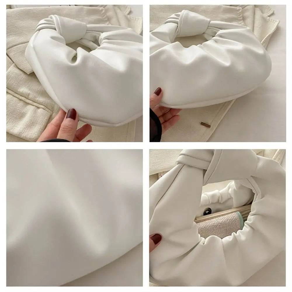Fashion PU Leather Shoulder Bags Lightweight Solid Totes Large