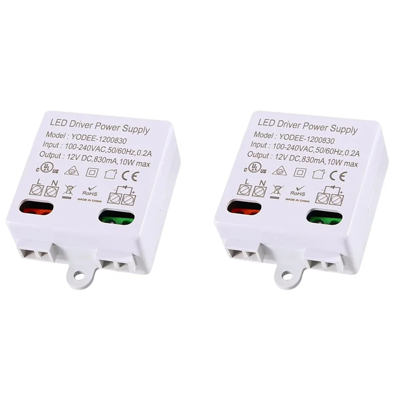 ABKW-2X LED Transformer 12V/DC,0-10W Mini Transformer,Power Supply Drive,Electronic Transformer For 12V LED Lights Vue