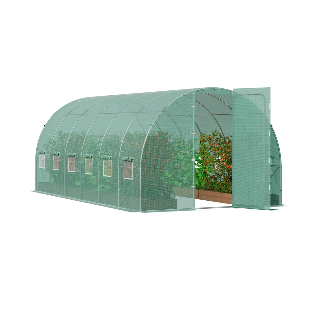 Walk-In Tunnel Greenhouse Hoop House | Galvanized Steel Frame Walk-In Greenhouse Vue