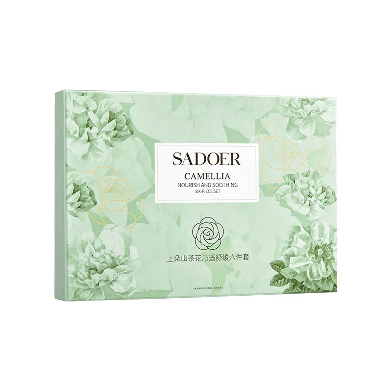 Camellia Flower Soothing and Hydrating Six-Piece Set of Moisturizing and Brightening Skincare Products Set Vue 6-Piece Set