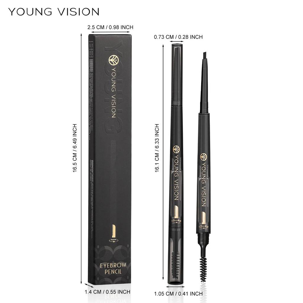YOUNG VISION Brow Gel + Brow Razor + Brow Pencil 3-Piece Set 3D Sculpting Waterproof Defined Brow Pencil & Gel Kit Woman makeup Vue