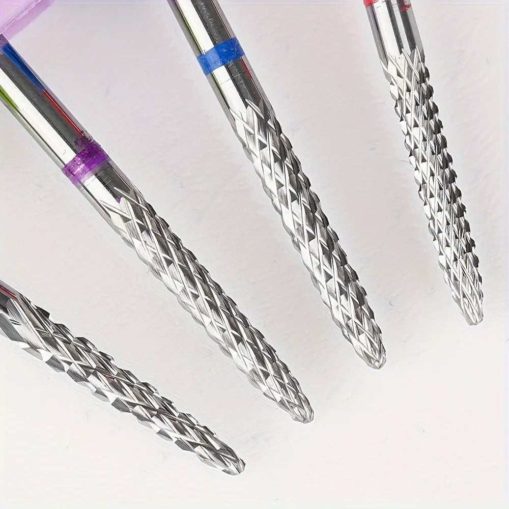 3/32 Tungsten Steel Carbide Nail Drill Bit for Acrylic Gel Nails Polishing Electric File Grinding Bits Cutter Burr Vue