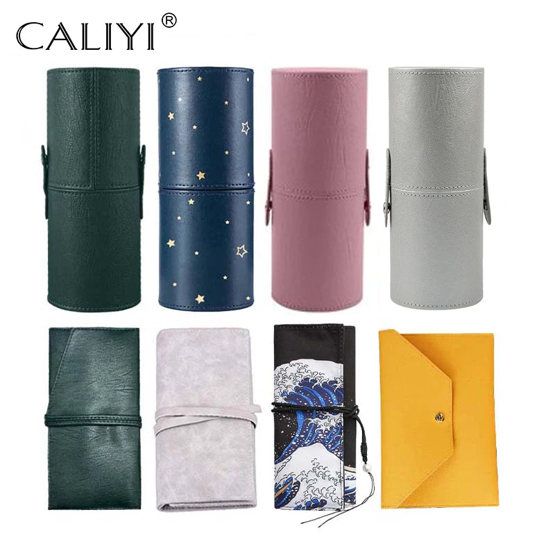 CALIYI Makeup Brushes Holder Portable Bag Cosmetics Storage Eyeliner Lipstick Make Up Brushes Pen Pot Organize Box Beauty Tools Vue