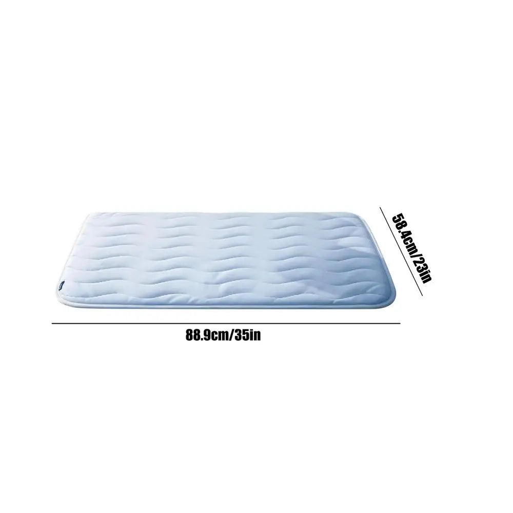 Breathable Washable Non-Slip Pet Cooling Mat, Summer Sleeping Pad for Cat Dog Puppy, Portable Floor Bed for Car Travel Crate Vue L