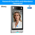 Asia Teco World Debut IP65 8inch 5000user TCP/IP WIFI Dynamic Face Recognition Access Control Attendance Machine Password+RFID Vue AI801-Slivery