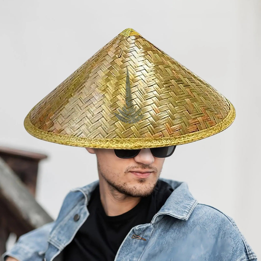Handmade Rattan Straw Hat with Adjustable Chin Strap - Elegant & Versatile for Fishing, Gardening, Camping, Hiking & Outdoor Vue