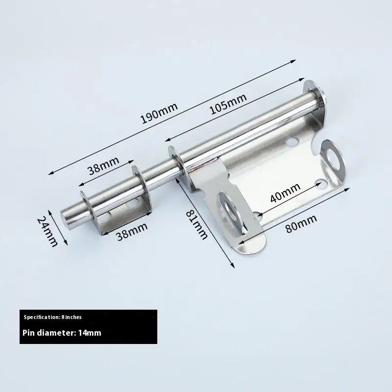 1 Set Solid Sliding Bolts Latch Hasp Stainless Steel Door Latch Home Hardware Gate Safety Toilet Door Lock Vue A4
