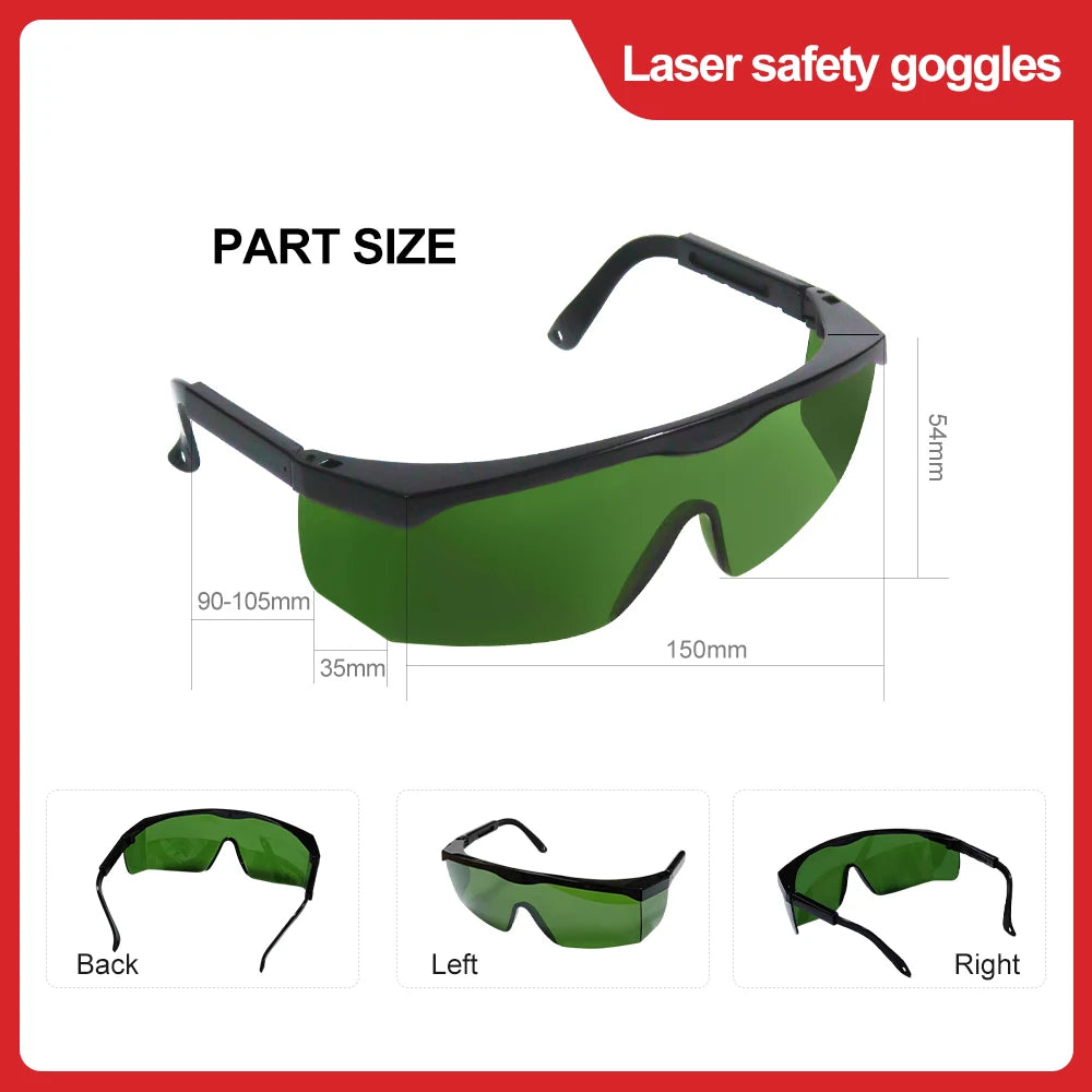 Laser Safety Glasses 1064nm Infrared 355nm UV Goggles Protective Glasses Eye Protection Eyewear for Laser Machine Work Vue