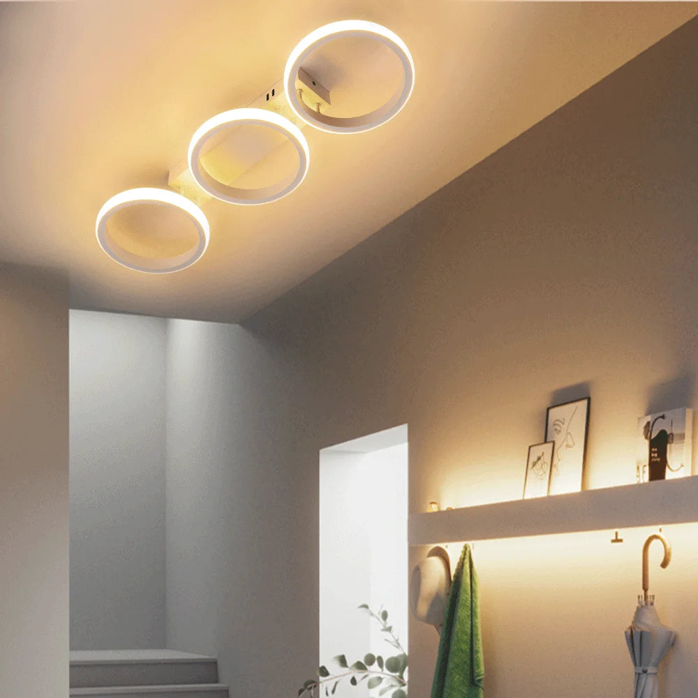 3 Ring Modern LED Ceiling Lights Corridor Light Home Lighting Led Surface Mounted for Bedroom Living Room Aisle 3-color Vue