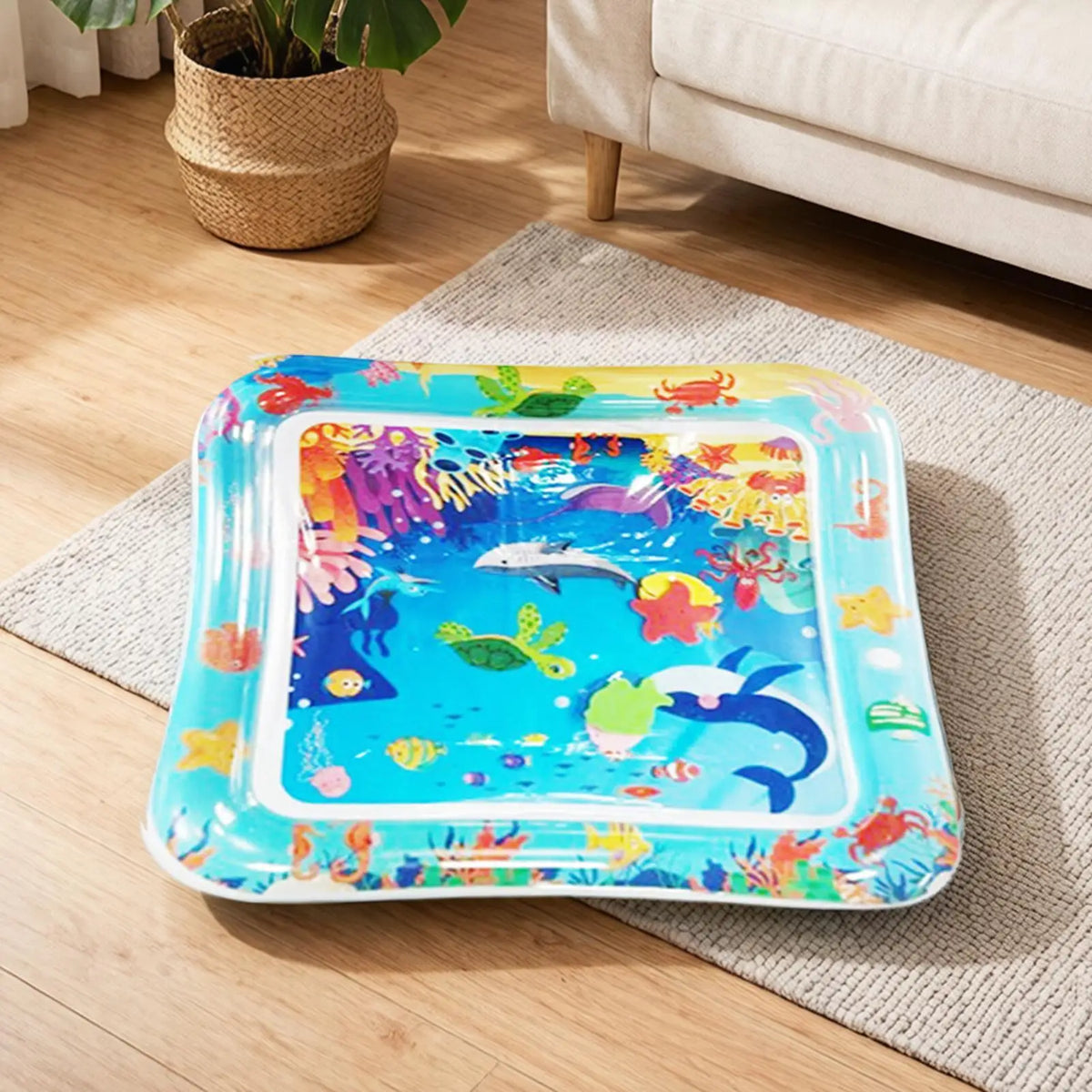 61cm PVC Sea-Themed Cat Water Toy, Interactive Summer Pet Play Mat, Cooling Relief for Puppy Small Medium Large, Indoor Outdoor Vue