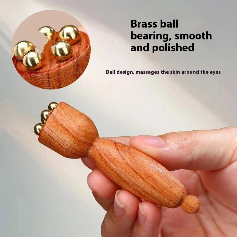 Brass Lotus Eye Massage Stick Facial Gua Sha Tool Handheld Tool For Eye Relaxation And Meridian Acupressure Massage Vue