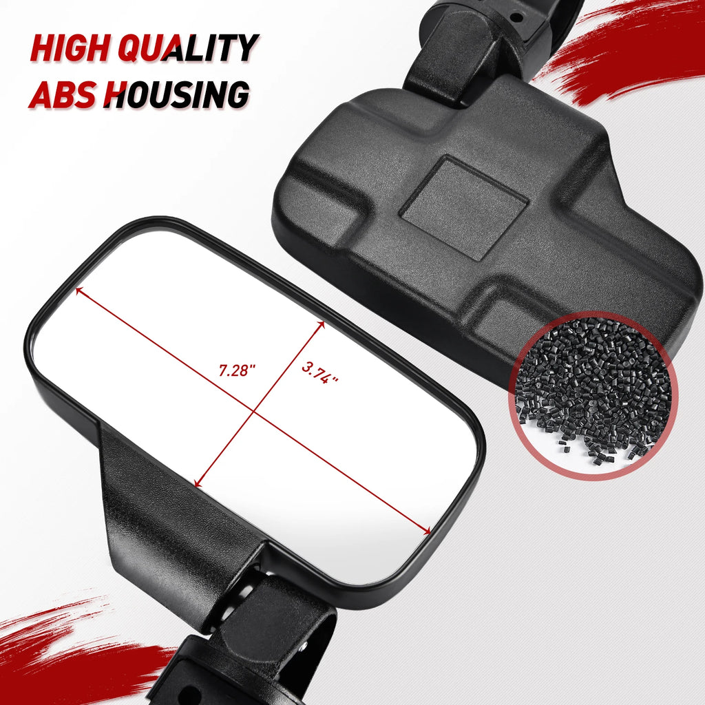 Frokom UTV Side Mirrors | Universal 1.6"–2" Roll Cage Fit UTV Side Mirrors Vue