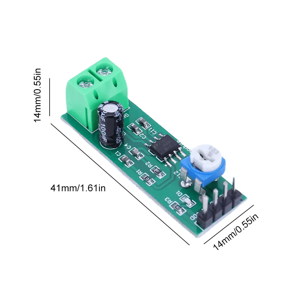 LM386 Single Channel Amplifier Board 200 Times Gain Digital Sound Amplifier Module 10K Adjustable for Speaker Electronic DIY Kit Vue