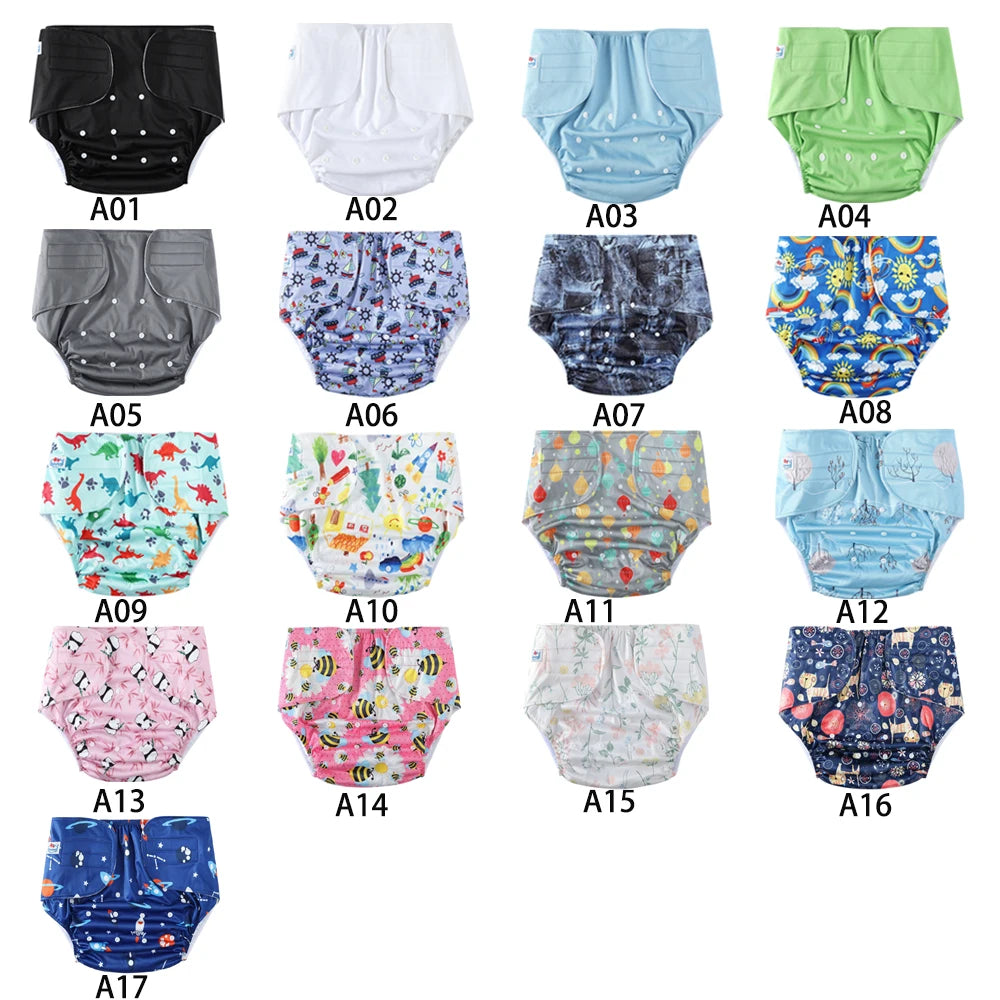 Adult Washable Cloth Diapers 10-Pack with Microfiber Inserts Adult Cloth Diapers Vue
