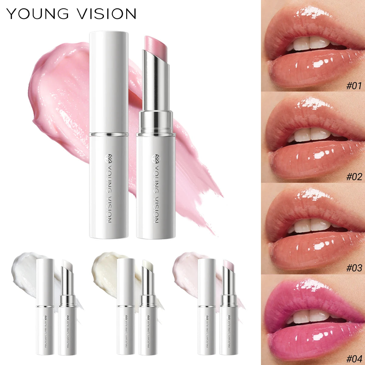 4color lip balm warm lipstick lasting moisturizing light lines moisturizing non-greasy lip lip lipstick Vue