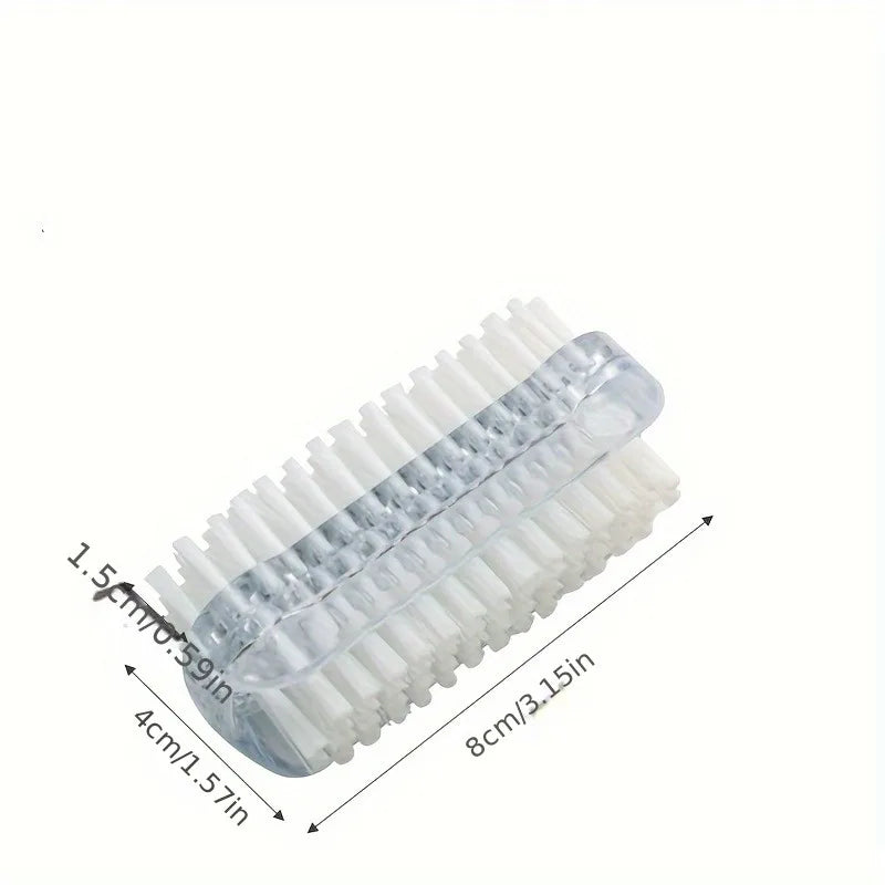 1/2pcs Double Sided Nail Brush Cleaning Brush, Manicure And Pedicure Tool For Fingernails Toenails Vue