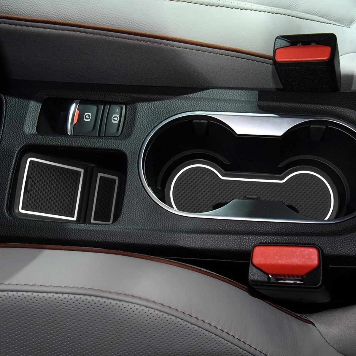 Smabee for Renault Captur 2 (Electronic Parking Brake Only) 2019-2023 Anti-Slip Gate Slot Cup MatDoor Groove Pad Accessories Vue