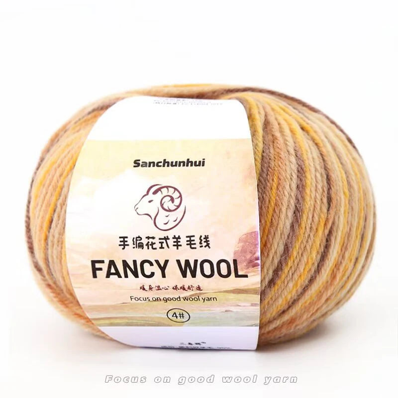 50g/roll Merino Wool Yarn Baby Soft Non-itchy Breathable Lightweight Yarn for Knitting Crochet, Baby Blanket Scarf Hat Sweater Vue 1PCS-MX-A11