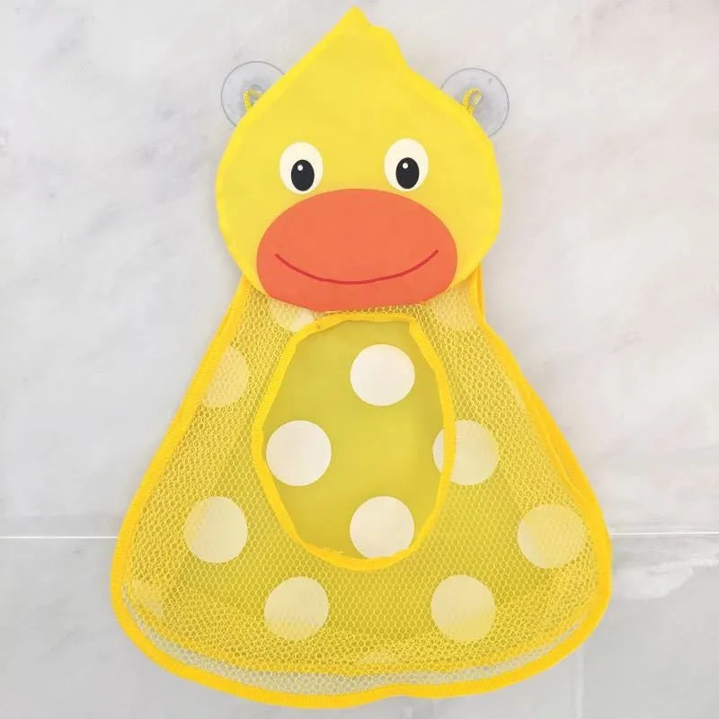 vvocci Children's Bathroom Cartoon Clutter Storage Hanging Bag Bath Water Play Toy Storage Mesh Bathroom Suction Cup Hanging Bag Vue B226 Yellow duck