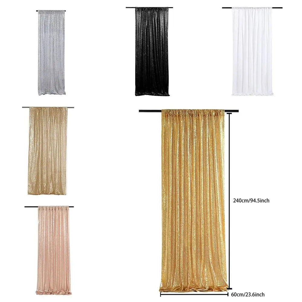 Colorful Sequin Backdrop Curtain Polyester Decorative Sparkly Sequin Backdrop Funny Sequence Backdrop Wedding Decor Vue