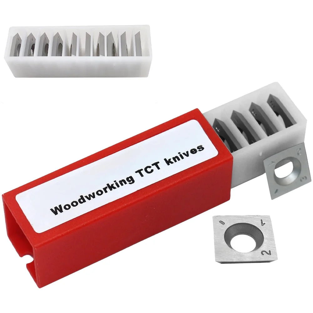 10-Pack Square Carbide Inserts for Router Bits & CNC Planer Tools Carbide Insert Cutters Vue